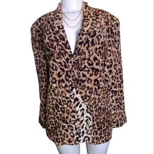 Bloomingdale's Animal Print 100% Blazer